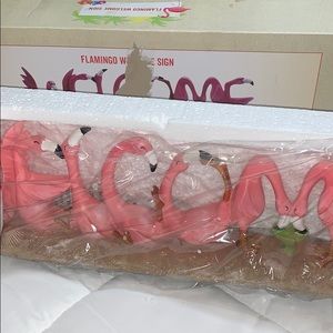 Flamingo welcome sign